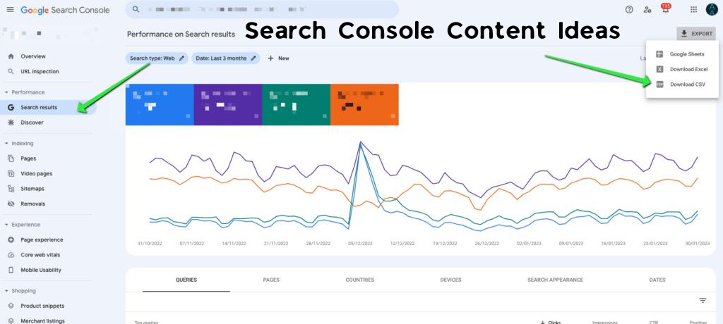 Google Search Console Content Ideas
